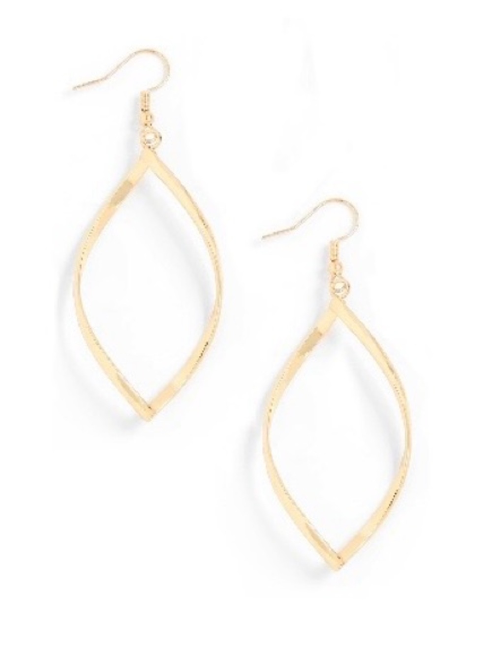 Shashi Twirl Drop Gold 14k Plated Geometric Twist Dangle Earrings